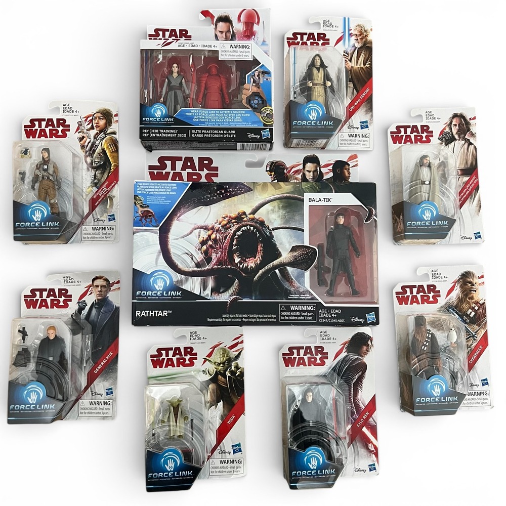 Disney‎ Hasbro Star Wars Force Link Activated Action Figure Lot NEW in Box 2017